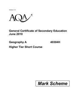 GCSE Geography (specification A) Higher Mark