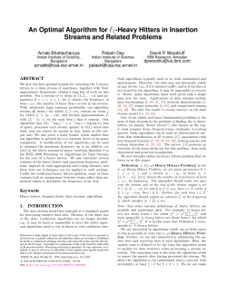 An Optimal Algorithm for l1-Heavy Hitters in Insertion Streams and