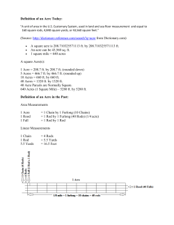 Definitions of an Acre - Fairfield County Genealogy Society