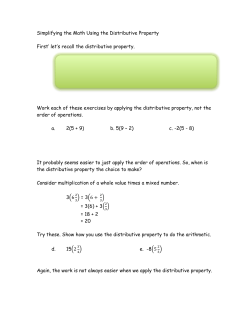 Simplifying the Math Using the Distributive Property First