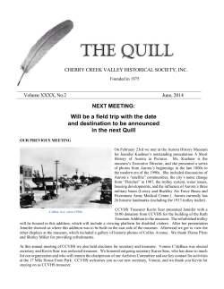 Quill Newsletter &ndash; June 2014