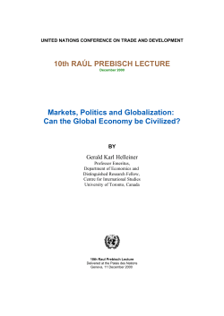 10th RA&Uacute;L PREBISCH LECTURE