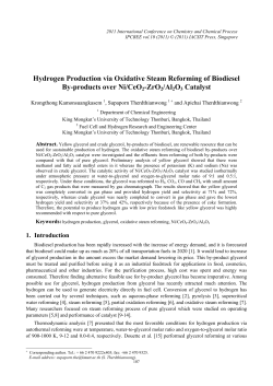 Hydrogen Production via Oxidative Steam Reforming of