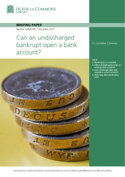 Can an undischarged bankrupt open a bank account?