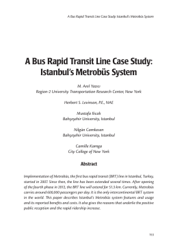 A Bus Rapid Transit Line Case Study