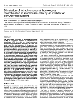 Stimulation of intrachromosomal homologous recombination in