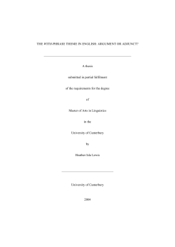 THE WITH-PHRASE THEME IN ENGLISH