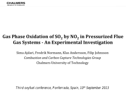 Gas phase oxidation of SO2 by NO2 in pressurized flue