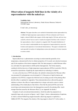Observation of magnetic field lines in the vicinity of a superconductor