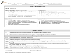 STAGE 1 – DESIRED RESULTS