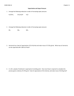 CHEM 2061 SI Chapter 11 Vaporization and Vapor Pressure 1