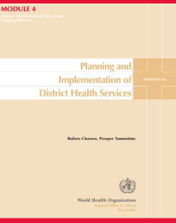 Planning and Implementation of District Health Services
