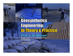 Lecture 12 : Geosynthetic Properties and Test Methods
