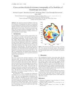 Cross-section electrical resistance tomography of La Soufri&egrave;re of