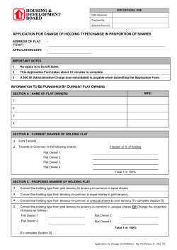 application for change of holding type/change in proportion of shares