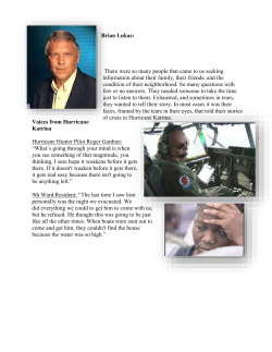 Brian Lukas: Voices from Hurricane Katrina Hurricane Hunter Pilot