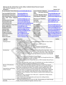 Loretto Abbey CSPC AGM minutes September 21st