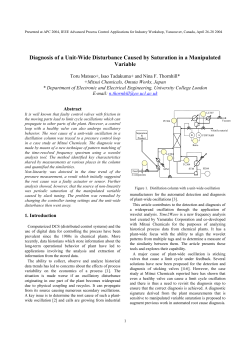 Matsuo, T., Tadakuma, I., and Thornhill, N.F., 2004