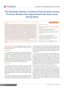 The Rationale behind a Continous Nasal Positive
