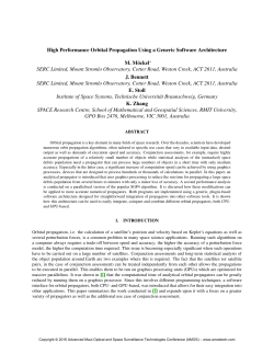 High Performance Orbital Propagation Using a Generic Software
