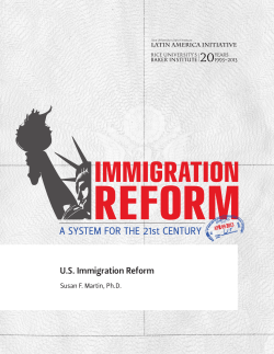 US Immigration Reform - Rice University`s Baker Institute