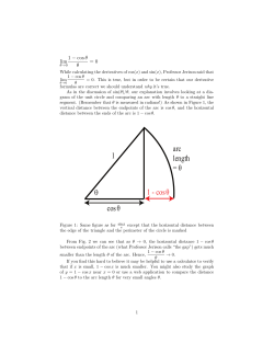 Limit 1 - cos &theta;/&theta; = 0