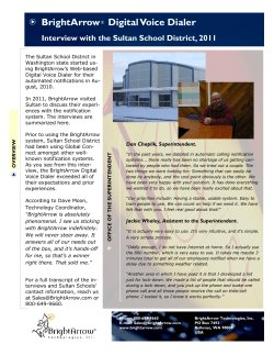 Interview with the Sultan School District, 2011