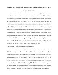 Improper Jury Argument and Professionalism