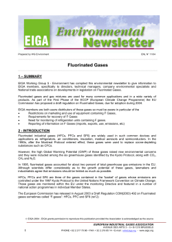 Fluorinated Gases - European Industrial Gases Association