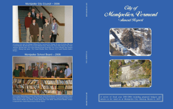 City of Montpelier 2007 Annual Report