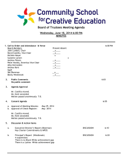 Minutes - Community School for Creative Education