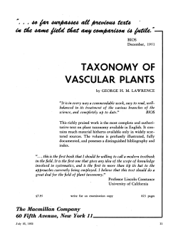 taxonomy of vascular plants