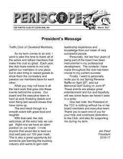 President`s Message - The Traffic Club Of Cleveland