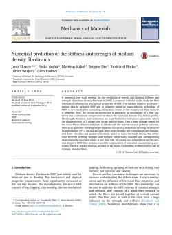 Numerical prediction of the stiffness and strength of