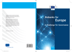 Biobanks - Council of Europe