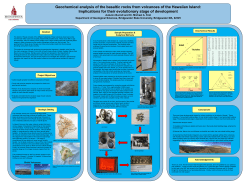 Geochemical analysis of the basaltic rocks from volcanoes of the