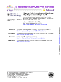 Signaling via and Binding to TLR2 Mannan Chain Length Controls