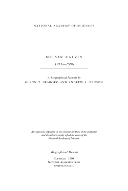melvin calvin - National Academy of Sciences