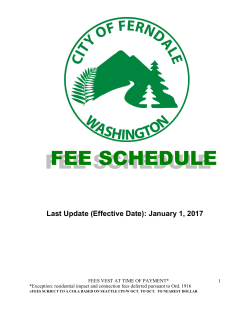 Fee Code - City of Ferndale