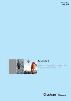 3 Compilation of literature on the Chatham Rise phosphorite deposit
