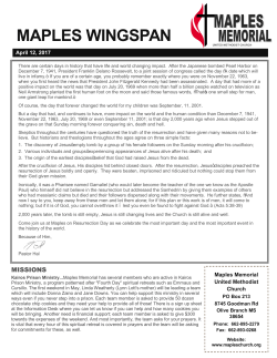 Current Newsletter - Maples Memorial UMC