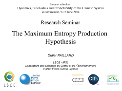 The Maximum Entropy Production Hypothesis