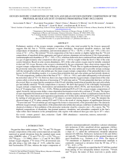 OXYGEN ISOTOPIC COMPOSITION OF THE SUN AND MEAN