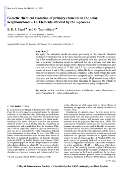 Galactic chemical evolution of primary elements in the solar