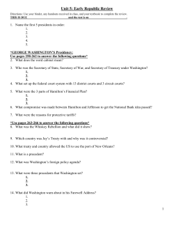 Unit 5: Early Republic Review