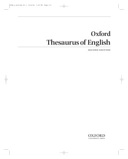 Thesaurus of English