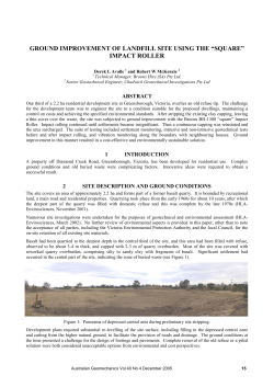 B Avalle and Mckenzie paper - Australian Geomechanics Society