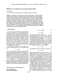 Efficiency of mixing in the main thermocline