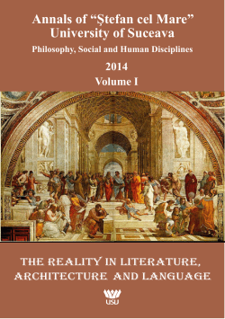 Annals of &ldquo; tefan cel Mare&rdquo; University of Suceava Ş