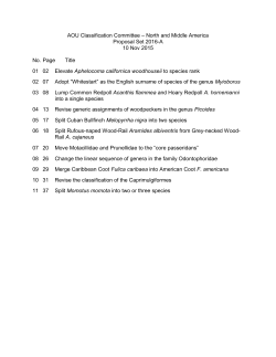 AOU Classification Committee &ndash; North and Middle